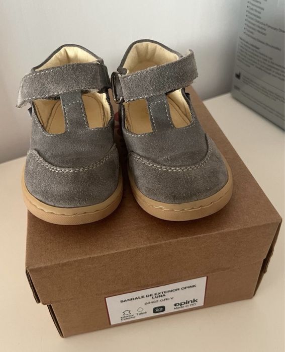 Sandale exterior/încaltaminte copii Opink, culoare gri, marimea 22