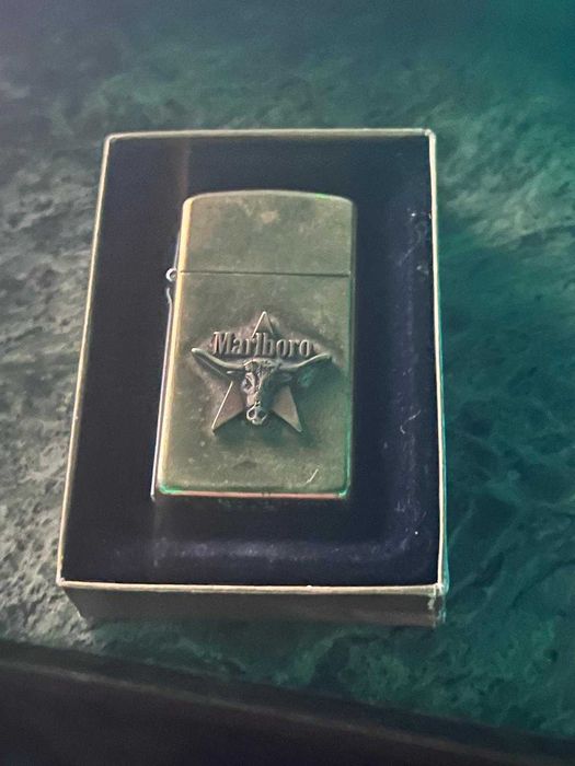 Рядка коликционерска запалка Marlboro longhorn Solid Brass 1993