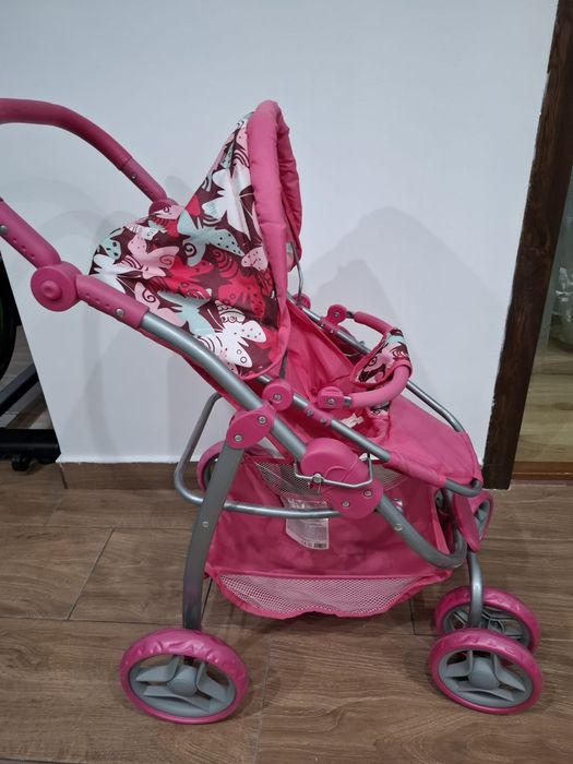 Carucior pentru papusi Moni Sweet Heart Pink