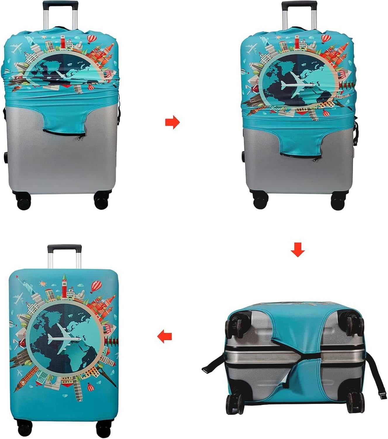 Чехол для чемодана Travel Luggage Cover на чемодан размера L (25-28)!