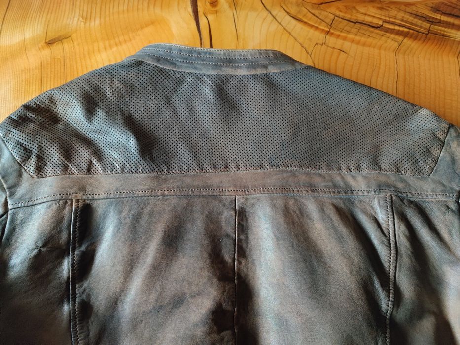 Мъжко Винтидж Cafe Racer  Mesh кожено  яке MCS Marlboro Classics Л