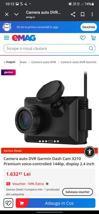 Vând camera de bord garmin