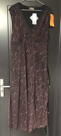 Rochie lunga marime 50 rochie lunga XL rochie ikebana rochie matase XL