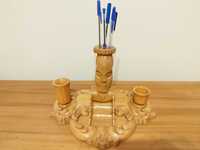 Декоративен моливник с дърворезба