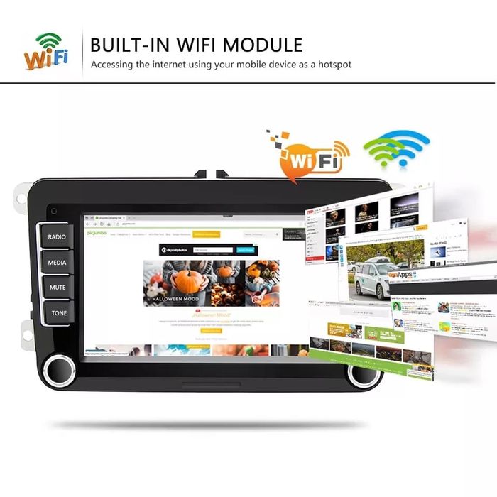 Navigație  cu Android pentru VW Golf/Polo/Jetta, Seat, Skoda