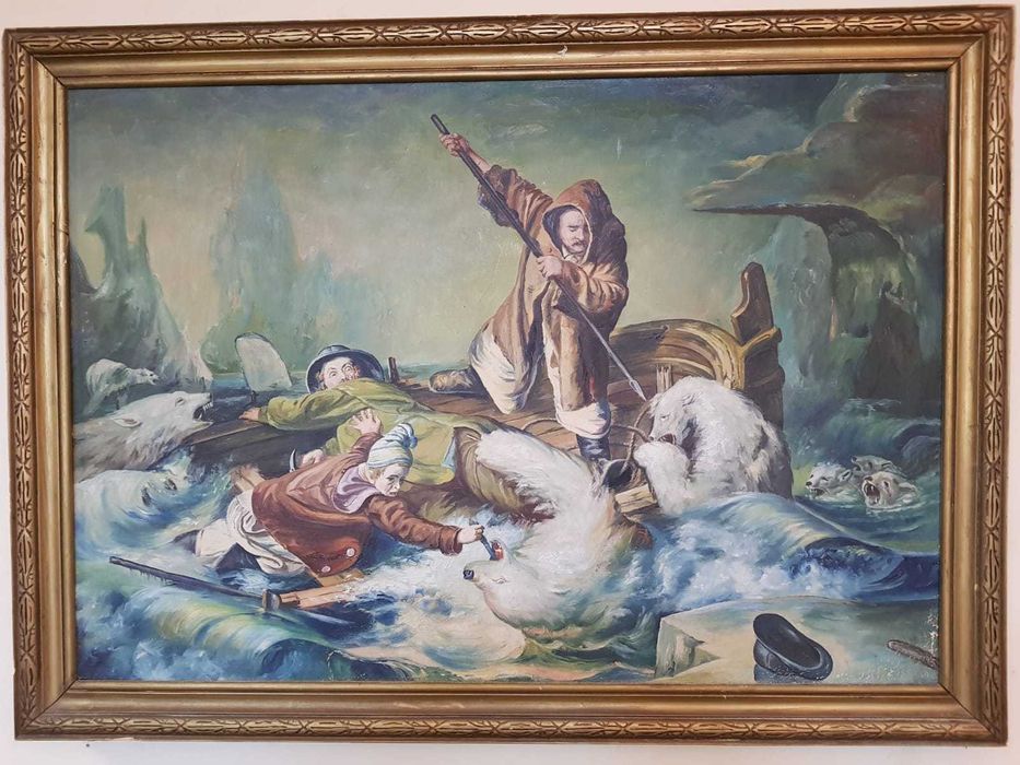 Tablou vechi,pictura in ulei!