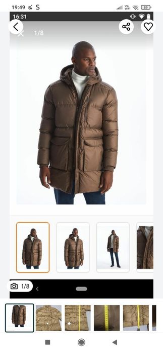 Vând geaca lungă  puf cu gluga4 xl