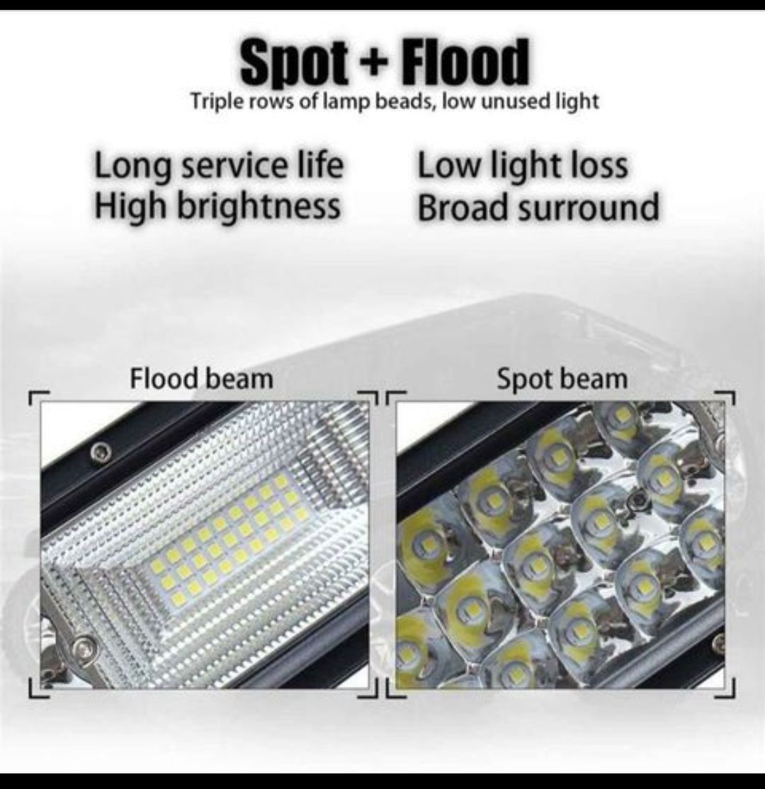 Led bar 7D 80cm curbat 405w