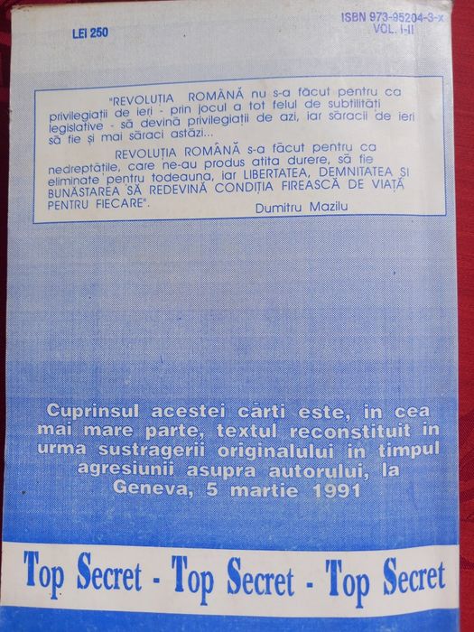 Revoluția furată,, de Dumitru Mazilu.