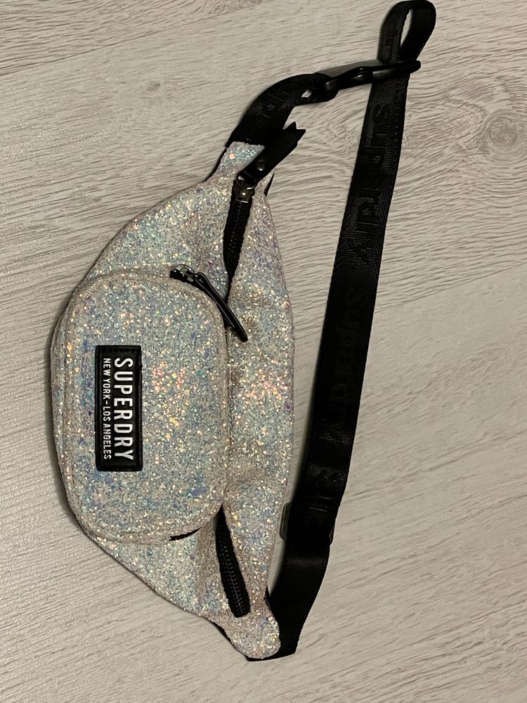 Superdry bordeta sclipici bum bag crossbody