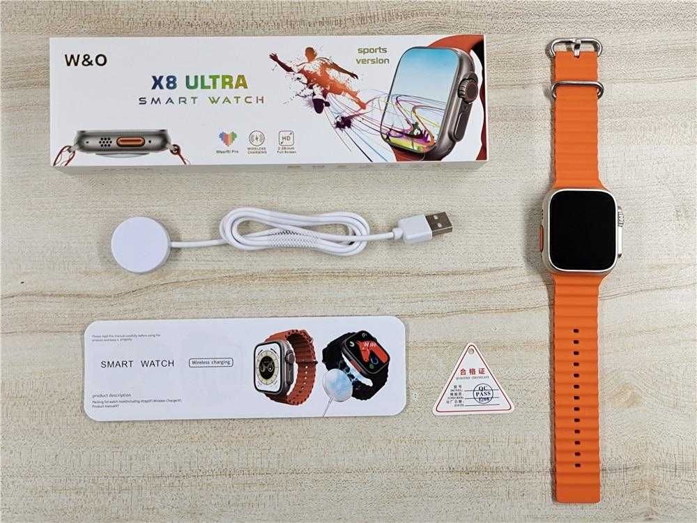 Смарт часовник X8 Ultra, Iwatch 8 - Разговори,водоустойчив,нотификации