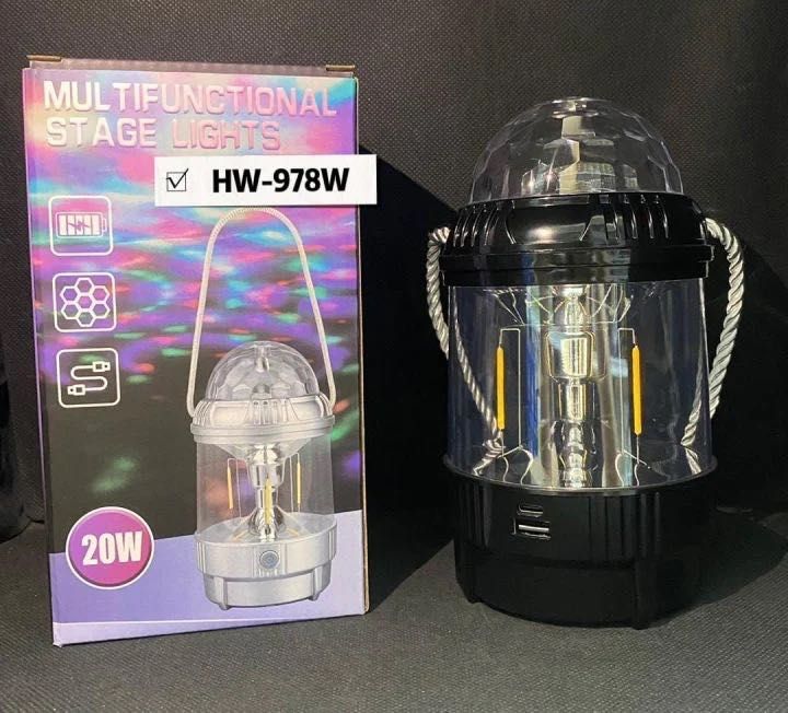 Мултифункционалната LED лампа диско и къмпинг за осветление USB