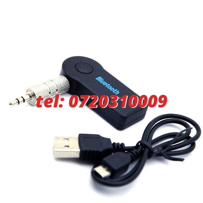 New Adaptor 35mm Audio Compatibil Bluetooth Pentru Masina Aux   Pent