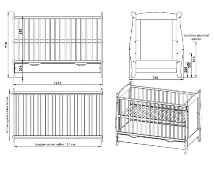 Patut lemn masiv pentru copii