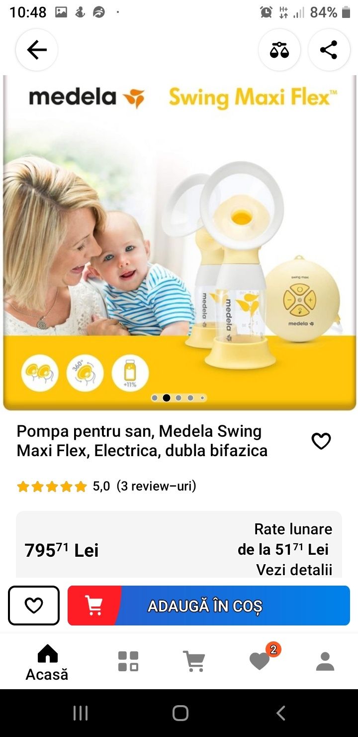 Pompa ptr sam Medalia Swing Maxi Flex