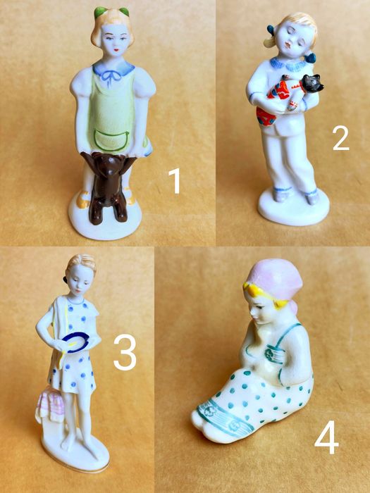 Фарфоровая статуэтка дети девочка мальчик лфз зхк дулево гжель ефз