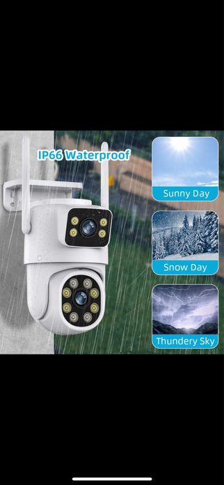 Camera supraveghere wifi / wirelless 4k Lentile duble 8mp