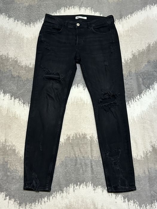 Bershka Slim Fit Ripped Jeans