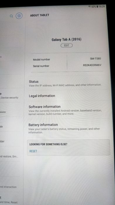 Tableta samsung galaxy tab a sm-t580