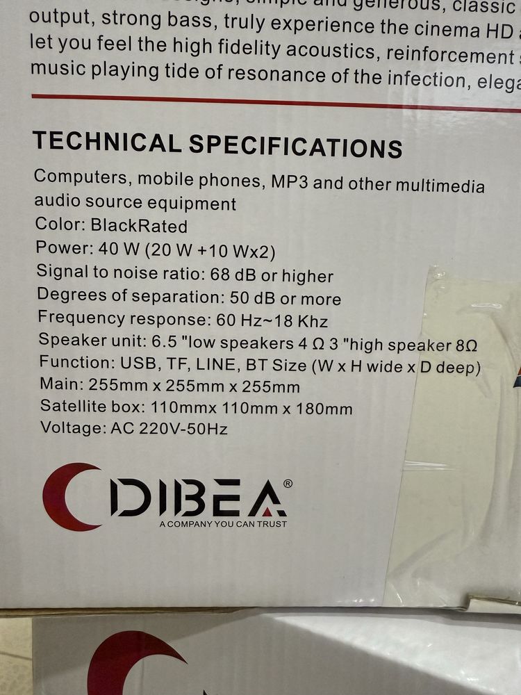 БЕПУЛ Доставка, Янги Сифатли Bluetooth Сабвуфер Колонка Dibea S-111