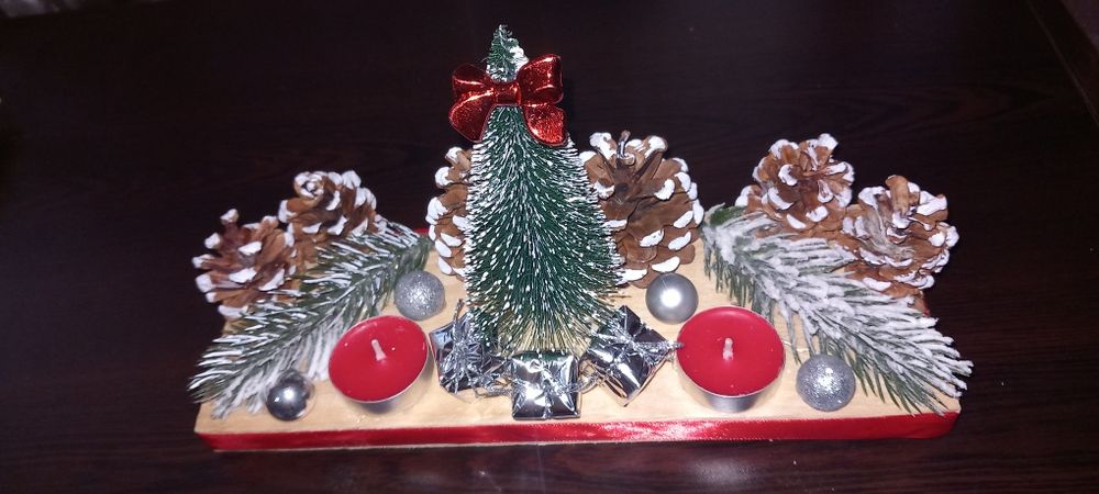 Коледни свещници ръчна изработка