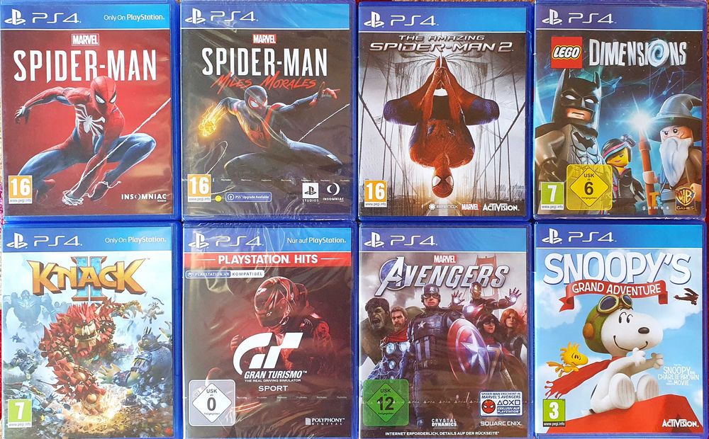 ps4 Crash GTA Star Wars Lego Spiderman Fifa NBA