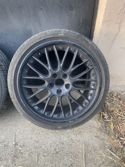 Jante BBS Speedline R19, 5x112, butuc 66.6, ET33, anvelope foarte bune
