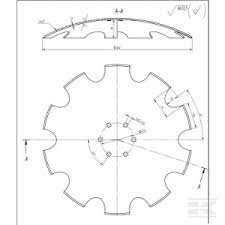 Taler disc crestat 560 cu 6 gauri pentru ROLEX/Rolmako