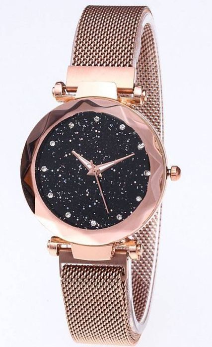 НОВ дамски кварцов часовник, с магнитна верижка