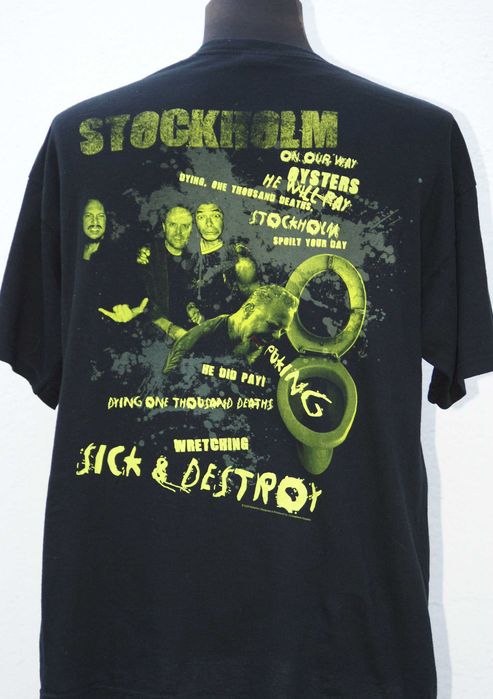 Tricou Metallica Sick And Destroy  Swedish Tour  2009 marimea XL