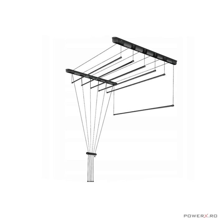 Uscator rufe tavan, 6x90 cm, negru, Sepio