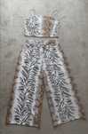 Salopeta 2 piese casual dama, vara, pantaloni 7/8 capr