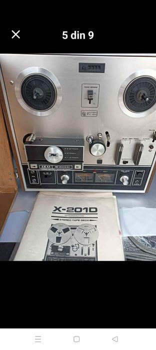 Magnetofo Akai X201D Autorevers,impecabil,capac antipraf,