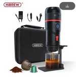 3в1 преносима кафемашина с адаптер и калъф HiBREW H4 15bar, 80W, 60ml