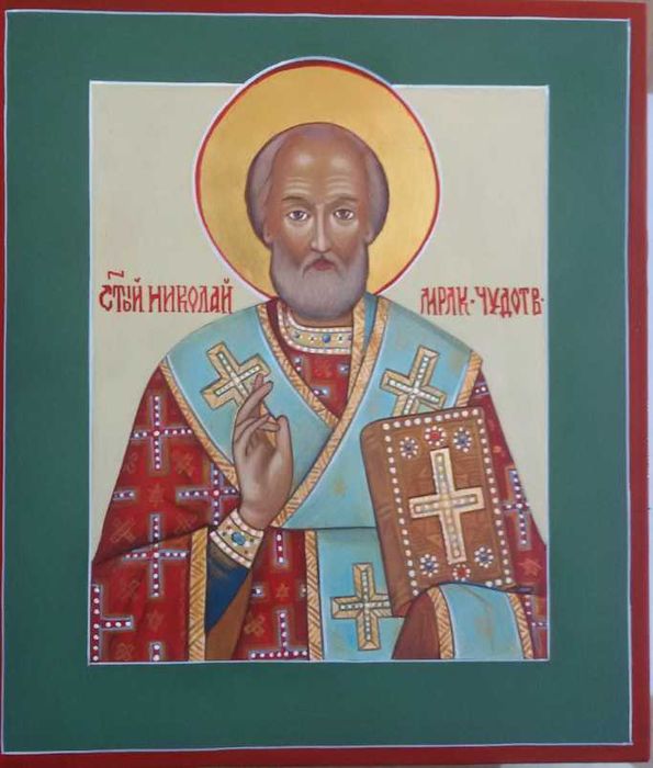 icoana pe lemn pictata traditional