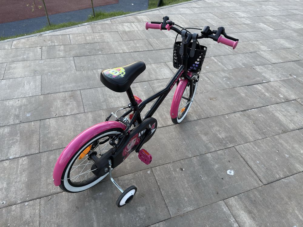 Bicicleta BTwin 16 inch 4-6 ani pentru fete