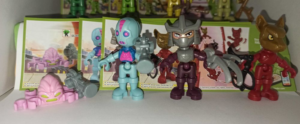 Черепашки-ниндзя, игрушки Киндер сюрприз 2017