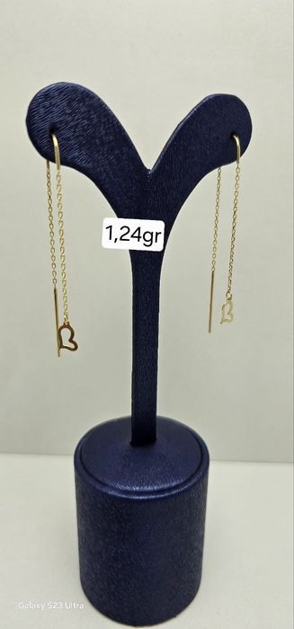 Cercei aur 14k ,Model superb