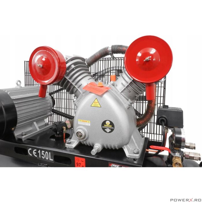 Compresor 150 litri, 2 pistoane pe ulei, motor electric 5.5 Cp,