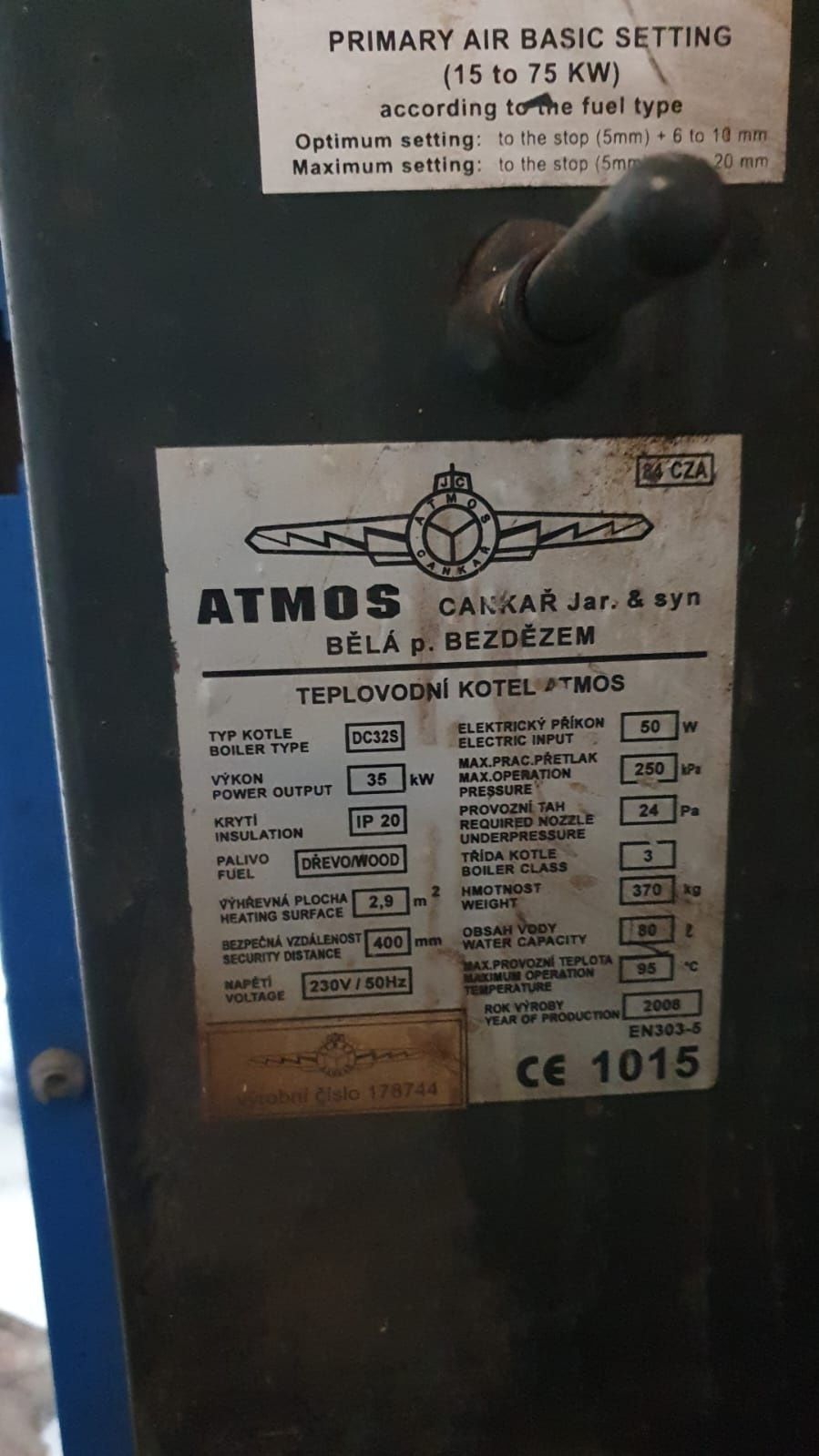 Centrala termica pe lemne Atmos 35kw