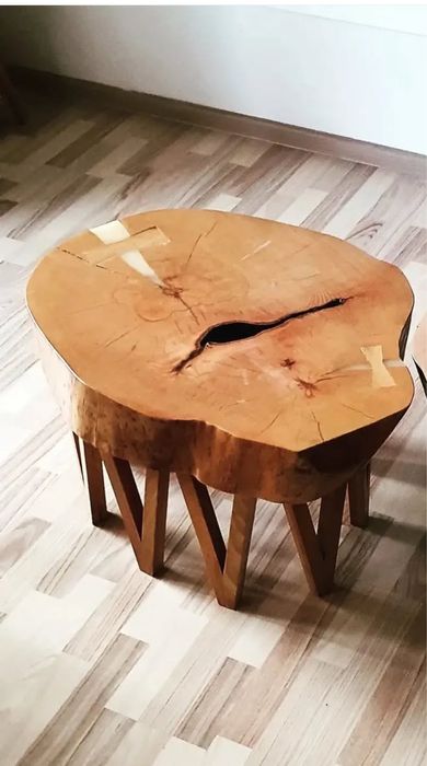 Masa de cafea - trunchi lemn