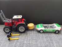 Lot playmobil: tractor mare contry; mașină poliție