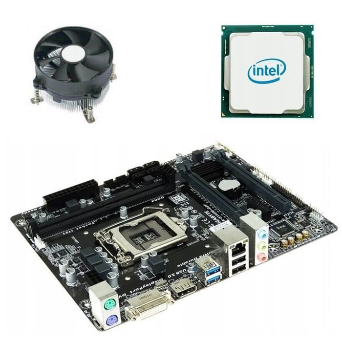 Placa de baza+i7 7700 +cooler +8gb rami+placa video 1050
