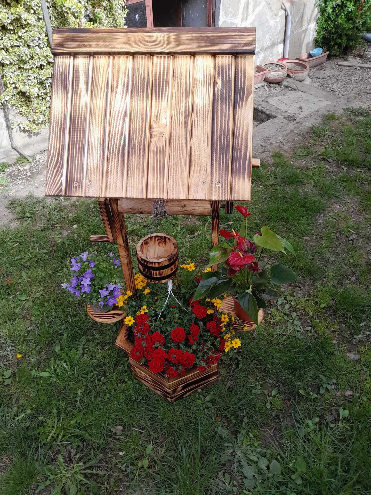(10% отстъпка) Декоративен геран, кладенец, декорация за дома