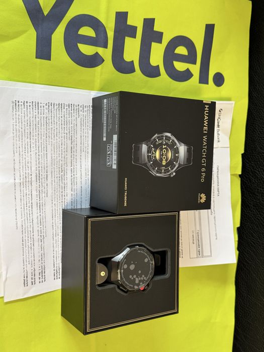 ***ЧИСТО НОВ 46mm Huawei Watch GT 6 Pro Yettel Гаранция 2027г. BLACK g
