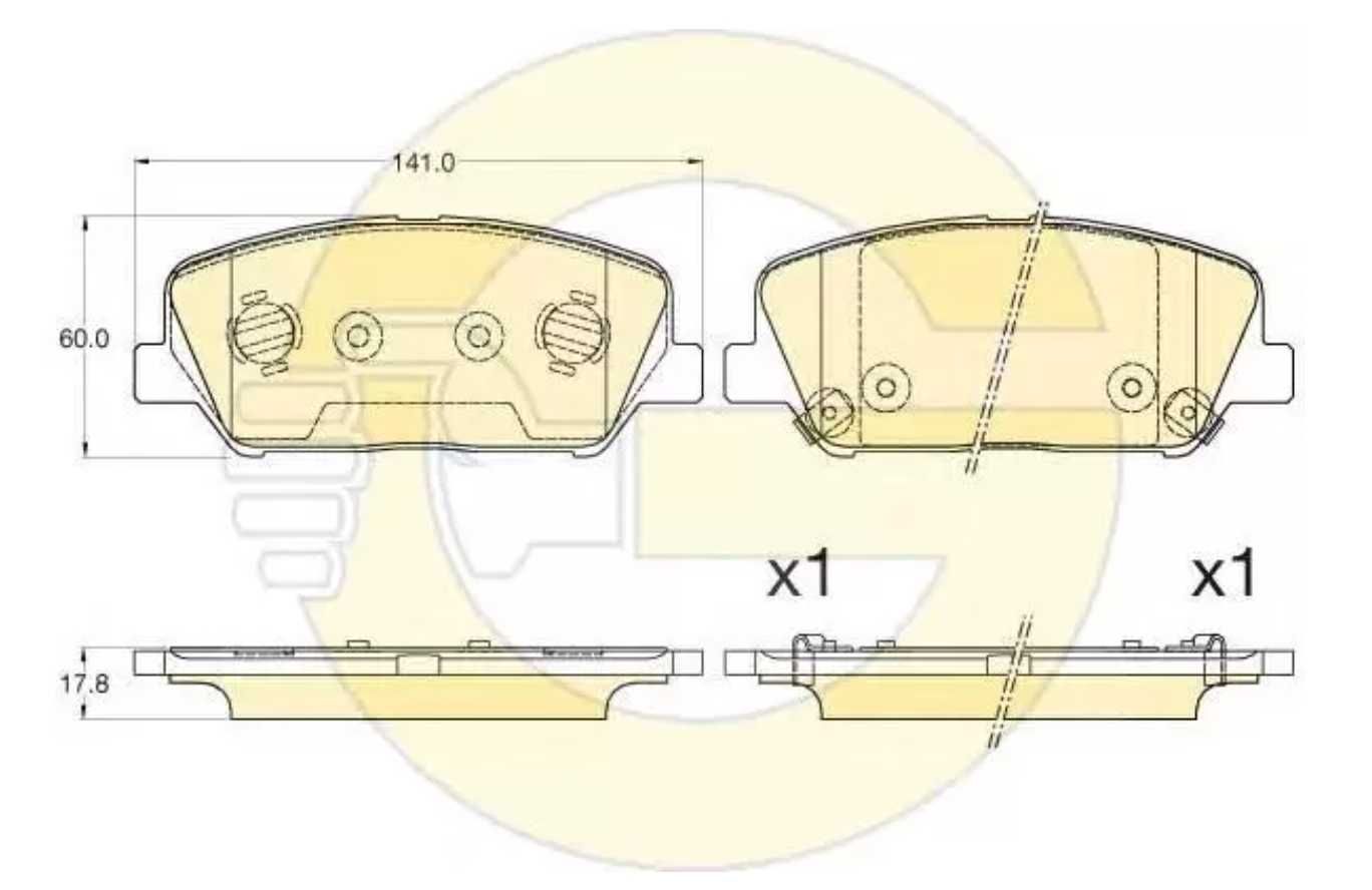 Колодки KIA Hyundai тормозные передние GIRLING  (Испания)