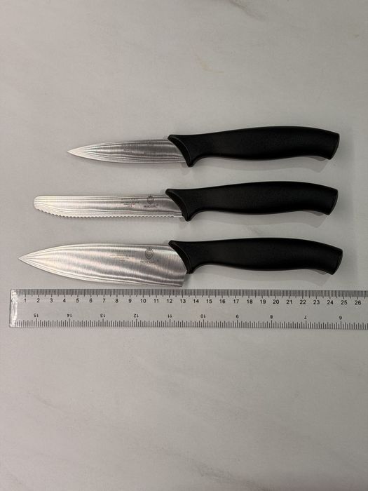 Set de 3 cuțite de bucătărie. Otel german.