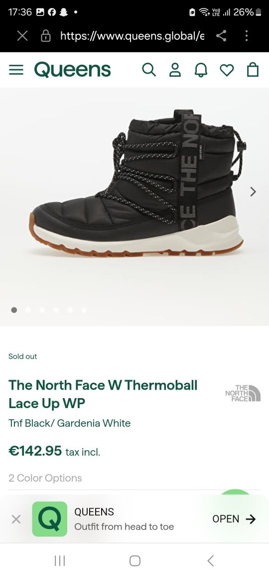 The North Face ghete nr 37