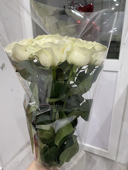 Продам белые розы 1,5 метровые 8000