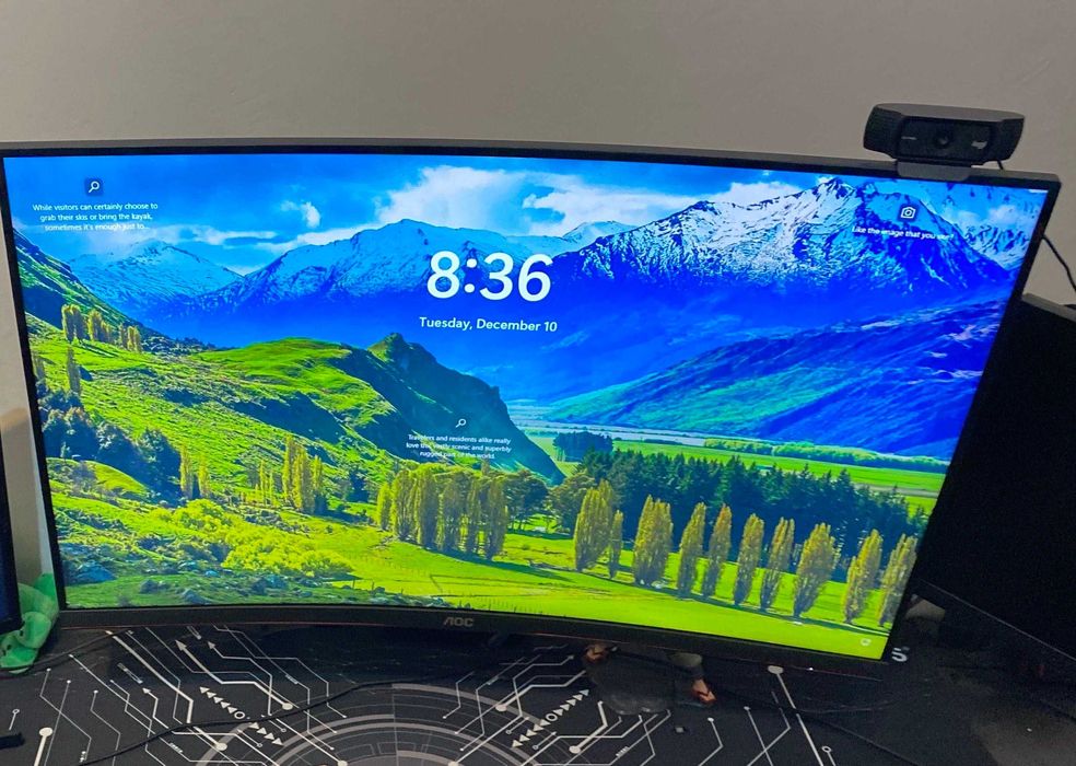 Monitor Gaming Curbat WLED VA AOC 31.5", Full HD (1920x1080), 240Hz